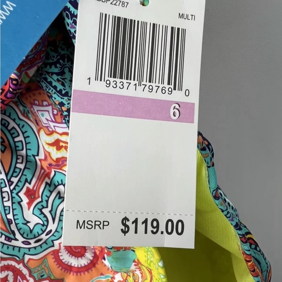 Bleu Rod Beattie Womens Bohemian Paradise One Piece Swimsuit Size 6 - Picture 3 of 3